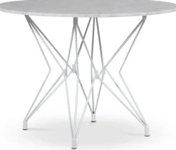 Zoo matbord i marmor Ø105 cm - Vit / Ljus Marmor