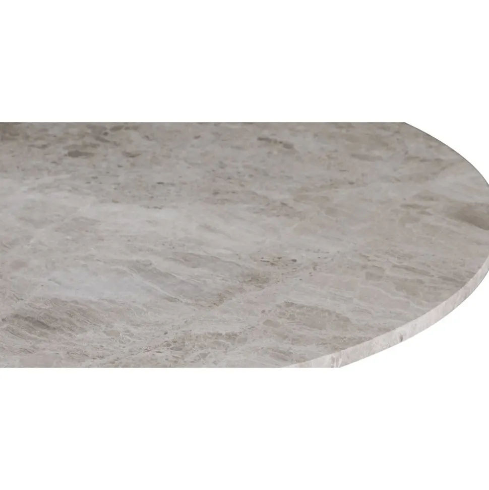 Zoo matbord i marmor Ø105 cm - Vit / Gråbeige Marmor