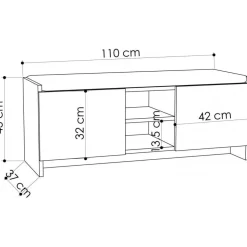 Zulla skoskåp - Vit